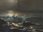 Winslow Homer Moonlight,Wood Island Light (mk44) painting